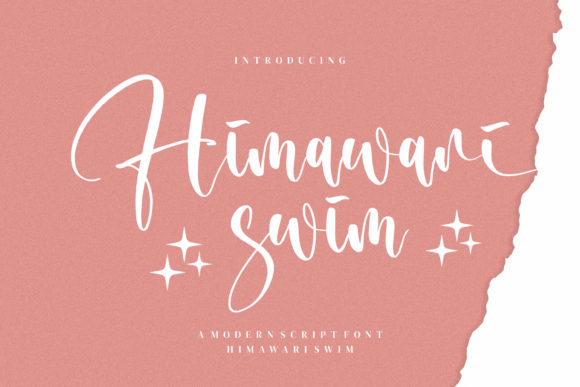 Himawari Swim Font for Creative Projects