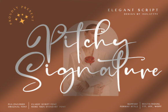 Pitchy Signature: A Delicate Script Font for Makers