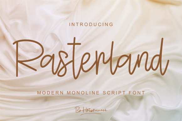 Rasterland: A Modern Script Font for Editorial Design