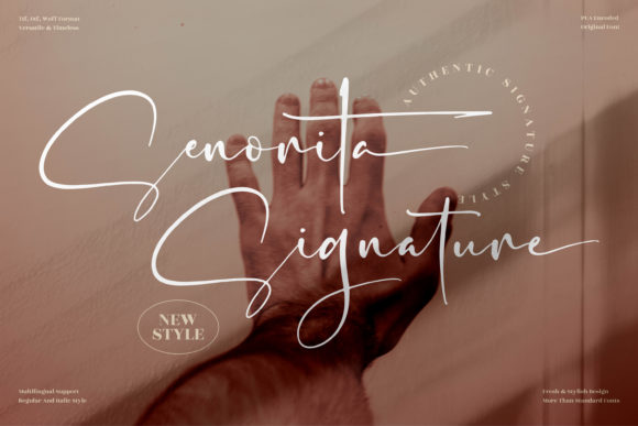 Senorita Signature: A Refined Script Font for Modern Editorial Design