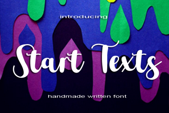 Start Texts: A Whimsical Script Font for Editorial Design