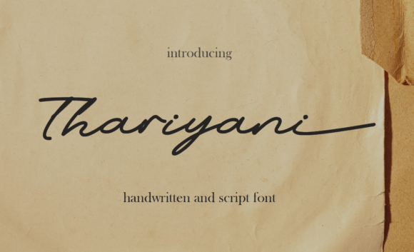 Thariyani: A Graceful Script Font for Editorial Design